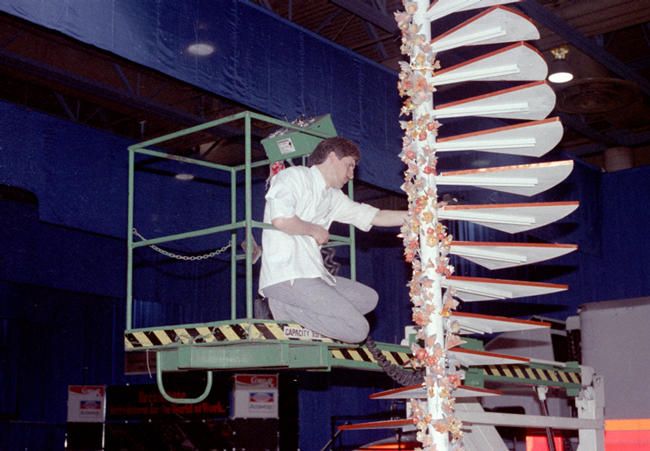 Gilles Renusson working on a sugar stair