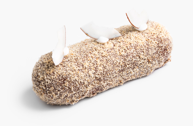 Vegan coconut chocolate longboy by Graham Hornigold and Heathier Kaniuk