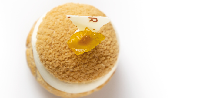 White chocolate and orange Choux Marion by Richard Hawke