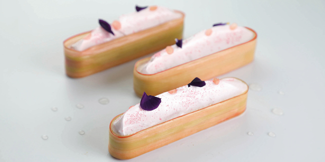 Rhubarb and meringue tart by Laurent Bichon