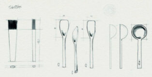 Pastry tools sketches by Cédric Grolet