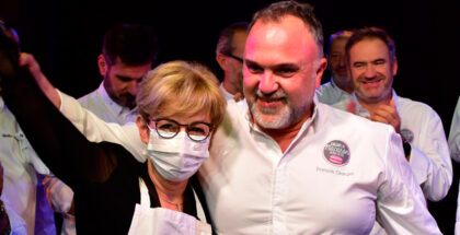 Chantal Gagnante and her coach