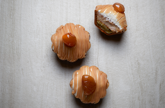 Chestnuts in pastry baskets by Cédric Grolet