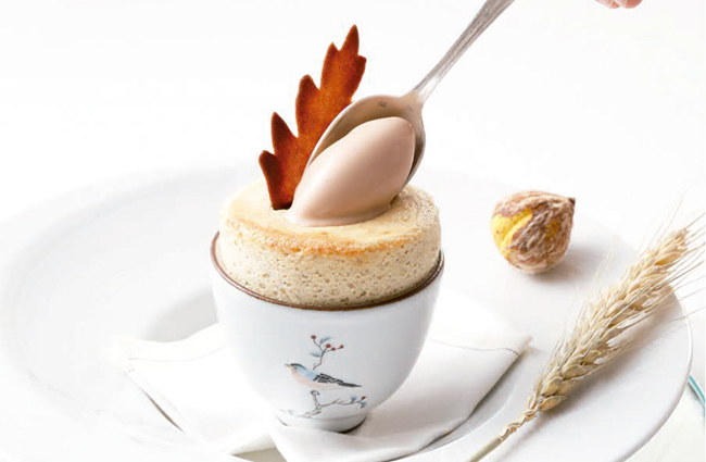 Chestnut sago soufflé by Nocar Lo