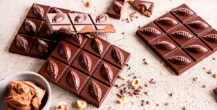 Swiss gianduja tablet by Barry Callebaut