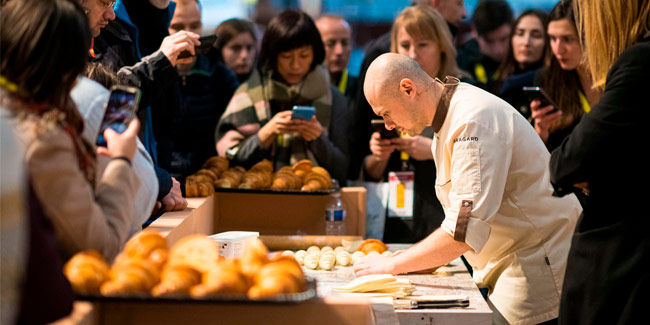 Baker in action at the Europain fair