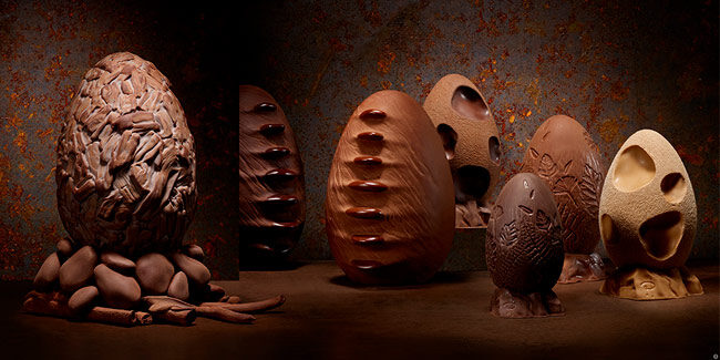 Ten artistic chocolate eggs for an unconventional Easter