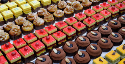 assorted individual cakes