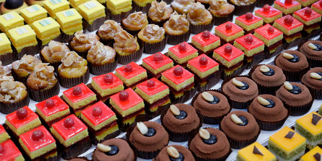 assorted individual cakes