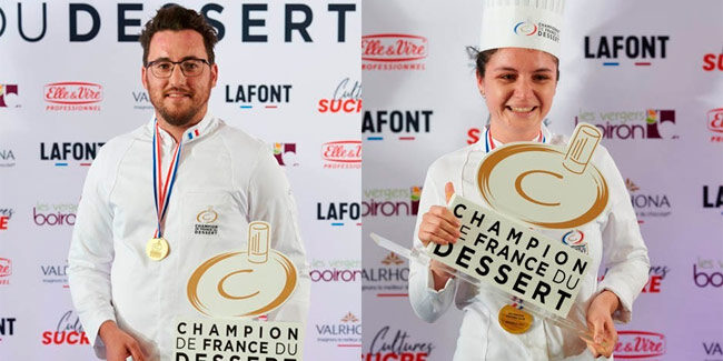 Julien Leveneur and Elsa Molton win the Championnat de France du Dessert