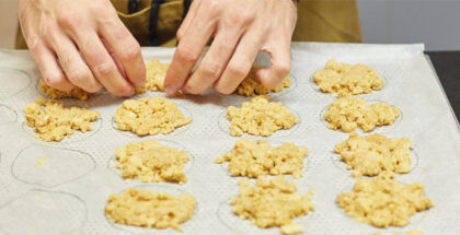 hands kneading cookies