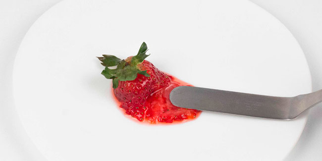 Pectinase used on a strawberry