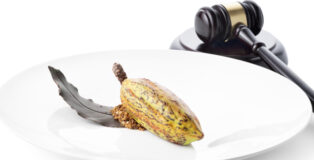 Cocoa bean with Dulcey cream and mango vinegar gel by Roger van Damme