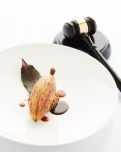 Cocoa bean with Dulcey cream and mango vinegar gel by Roger van Damme