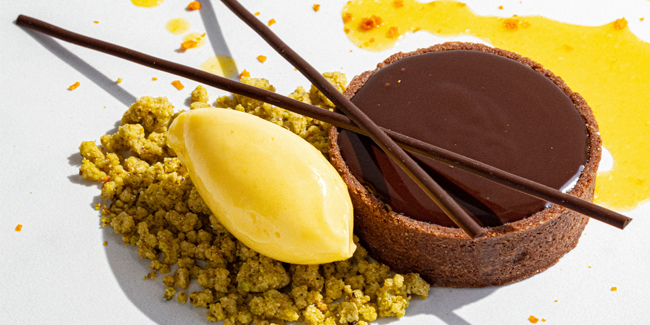 Chocolate Corsican Clementine Tart by Michael Laiskonis