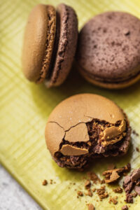 Coffee Caramel Macarons by Damien Wager