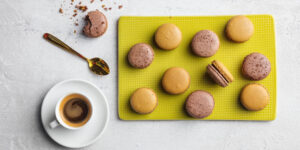 Coffee Caramel Macarons by Damien Wager