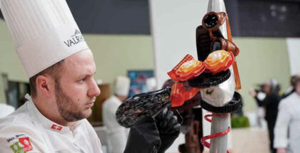 Contestant during the European pastry cup