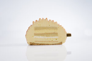 The Gold Thorn cake with durian fruit and cheese chantilly by Christopher Siu
