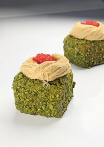 Pistachio and Lamington Soan Papri