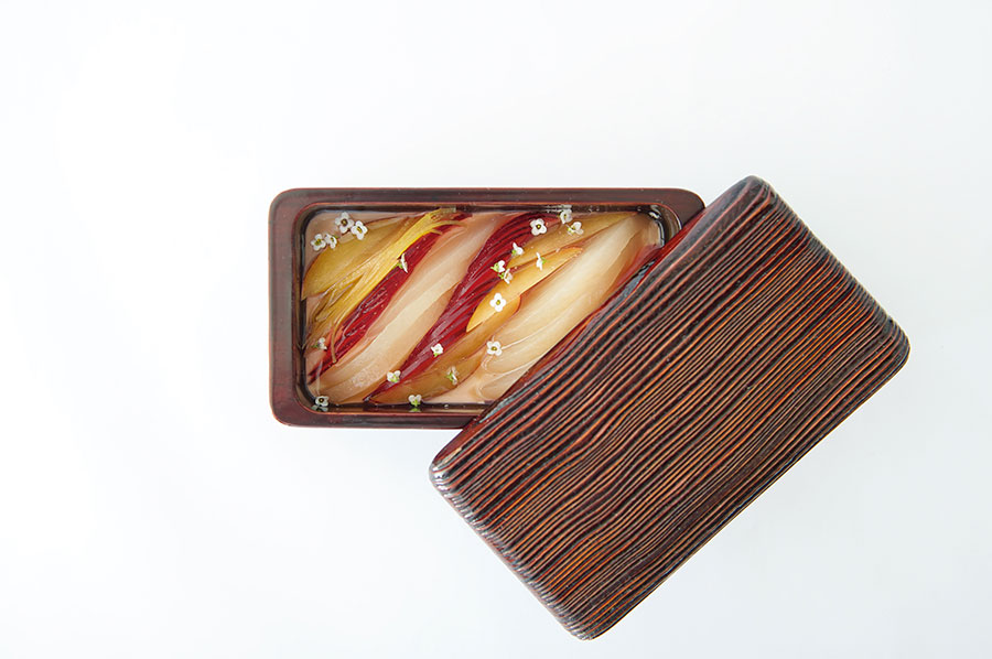 Stone fruit hwachae
with Meyer lemon